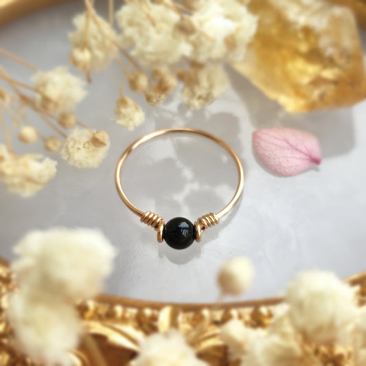 Black Tourmaline Ring
