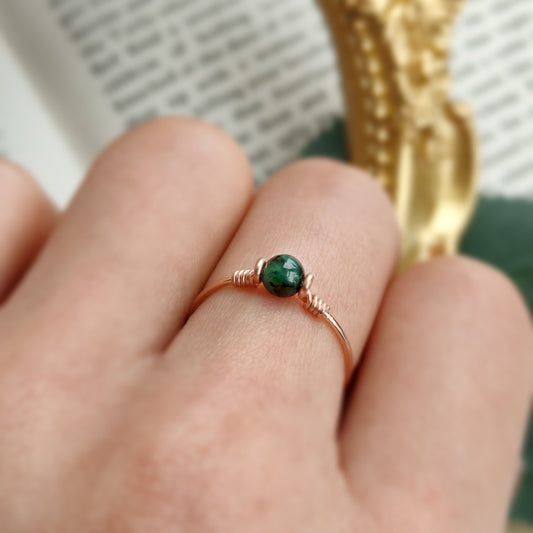 Tiny Emerald Ring in 14K Gold Filled