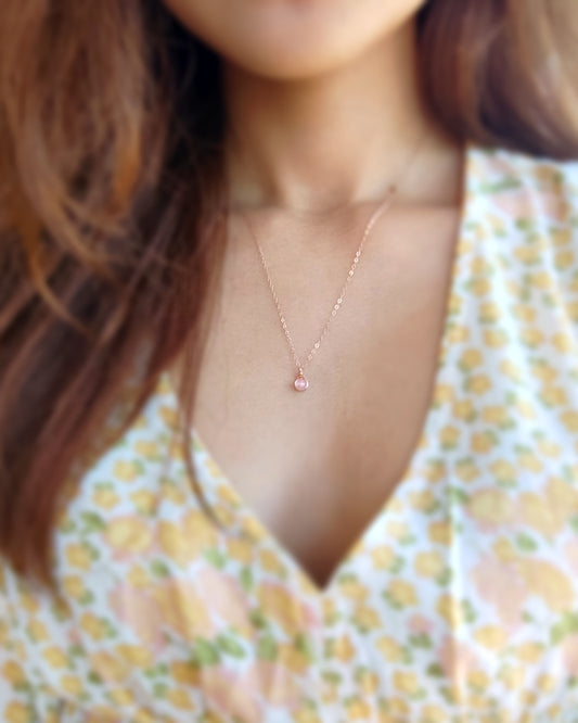 Dainty Rose Quartz Necklace