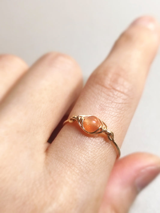 Sunstone Eye Ring