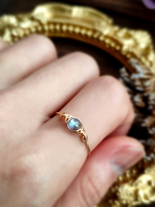 Labradorite Eye Ring