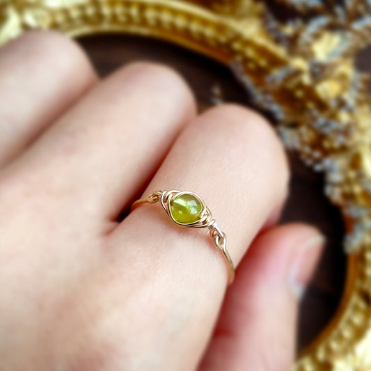 Peridot Eye Ring
