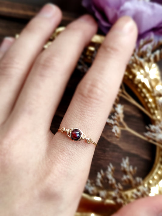 Garnet Eye Ring