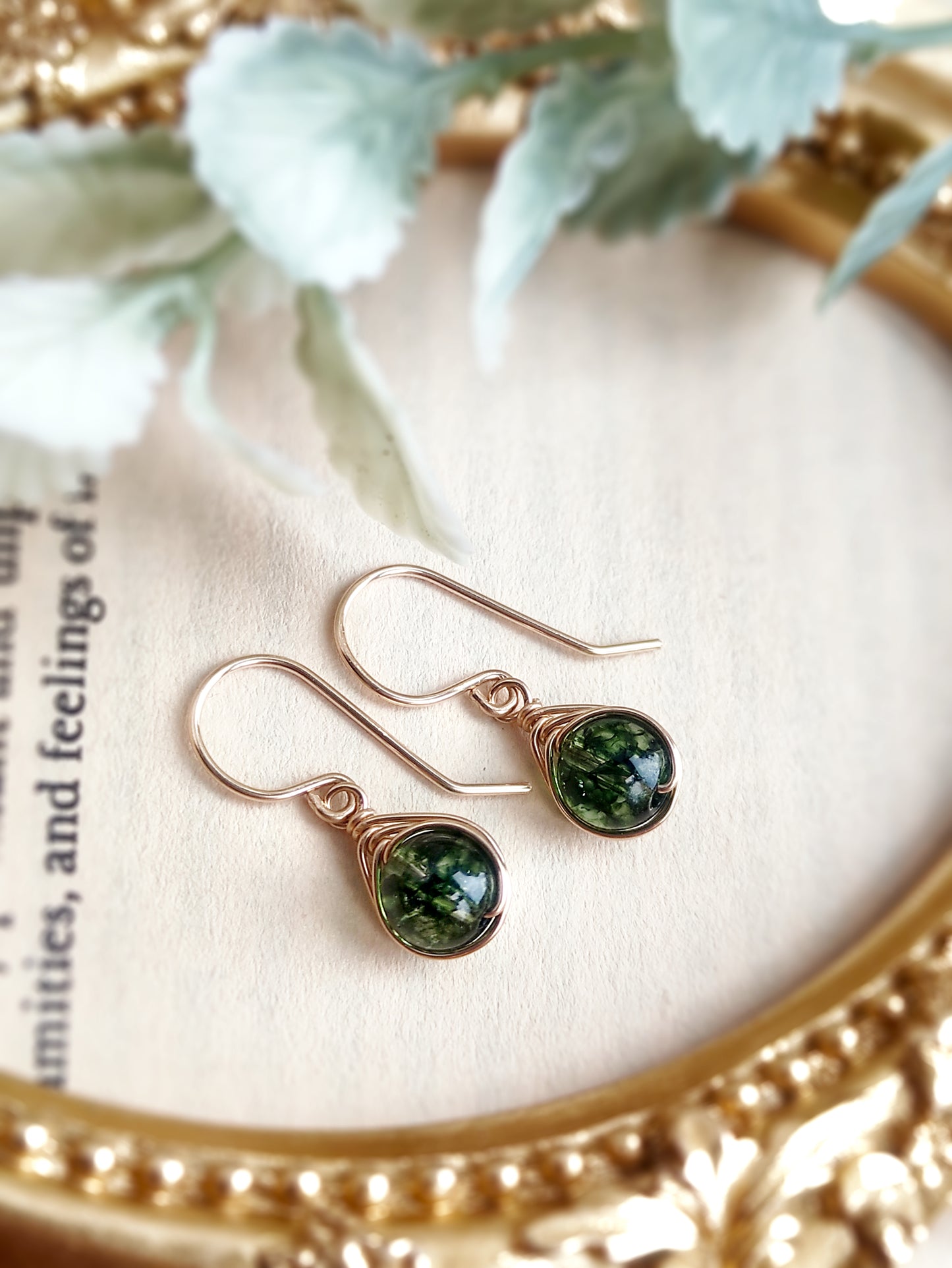 Phantom Quartz Dangle Earrings (6mm)