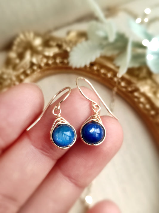 Blue Kyanite Earrings (6mm)