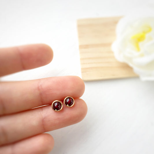 Garnet Stud Earrings