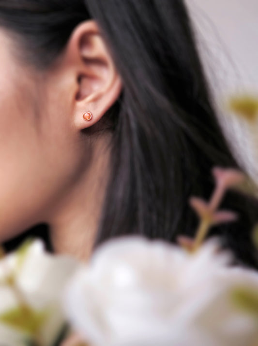 Sunstone Stud Earrings