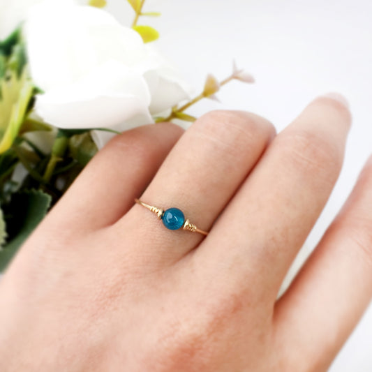 Blue Apatite Ring