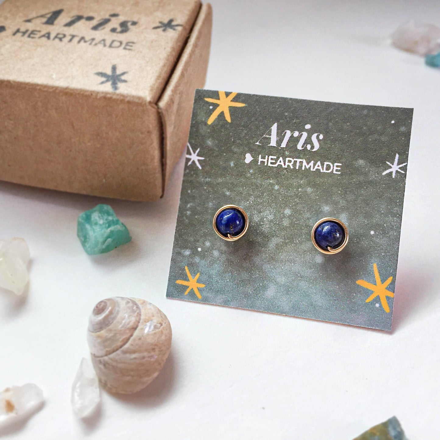 Lapis Lazuli Stud Earrings
