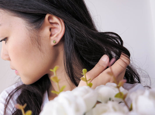 Peridot Stud Earrings