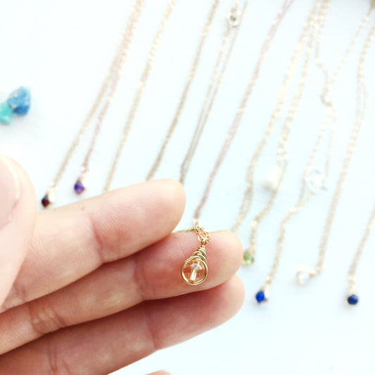 Dainty Citrine Necklace