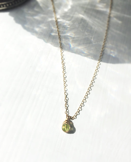 Dainty Peridot Necklace
