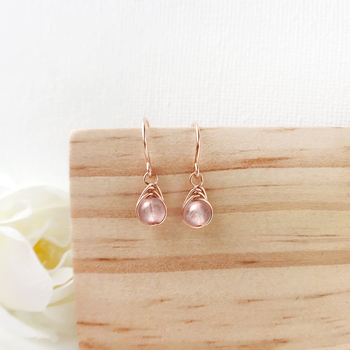 Tiny Lavender Amethyst Dangle Earrings