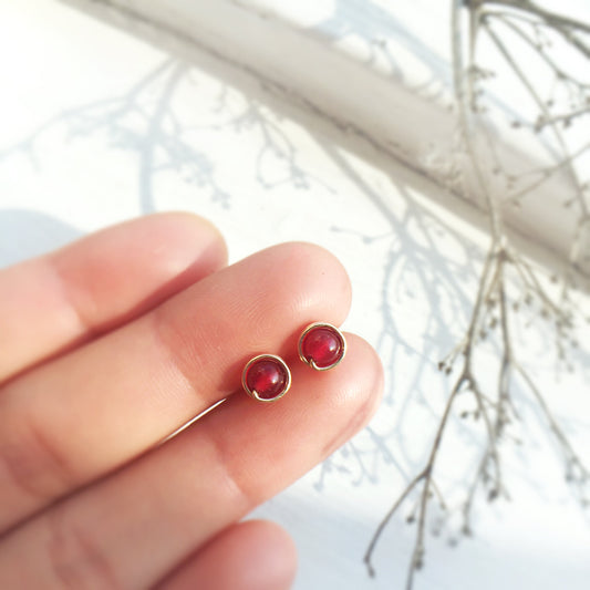 Ruby Stud Earrings
