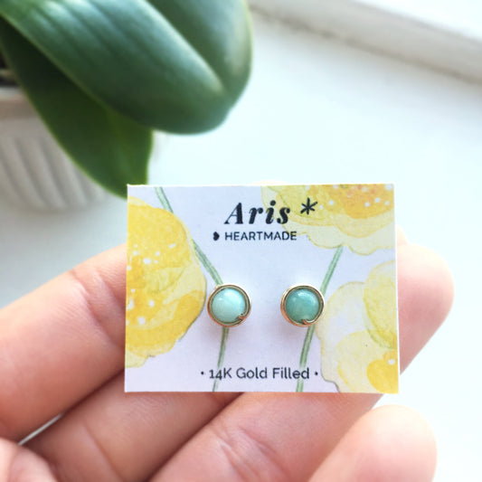 Amazonite Stud Earrings