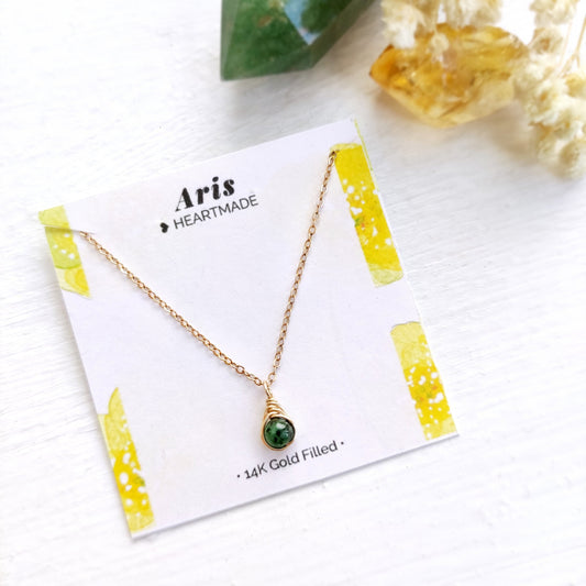 Dainty Emerald Necklace