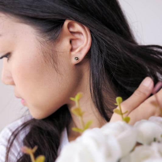 Smoky Quartz Stud Earrings