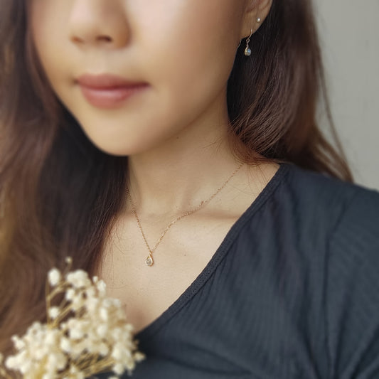 Tiny Labradorite Dangle Earrings