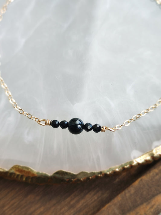 Black Tourmaline Delicate Bracelet