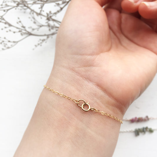 Raw Tourmaline Bracelet 14K Gold Filled