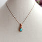 Mini Blue Amazonite Pendant Necklace in Copper