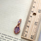 Mini Amethyst & Opalite Swirly Pendant Necklace in Copper