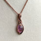 Mini Lavender Amethyst Pendant Necklace in Copper