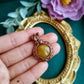 Yellow Jade and Citrine Wire Wrapped Copper Pendant