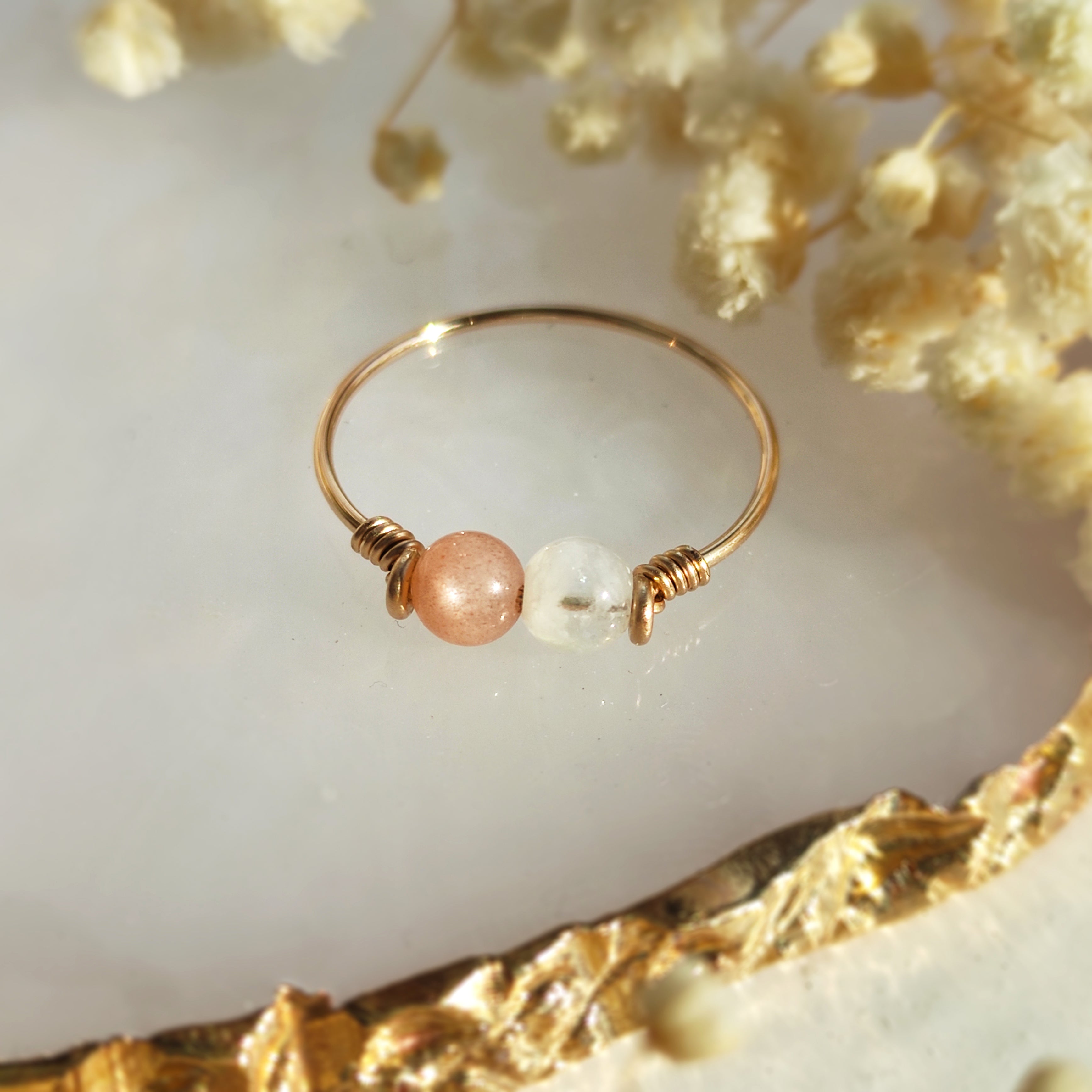 Moonstone and Sunstone Stargazer Ring outlets