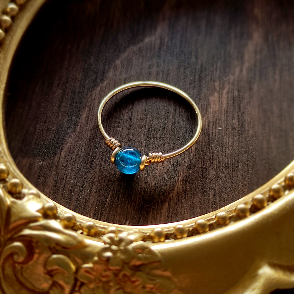 Blue Apatite Ring