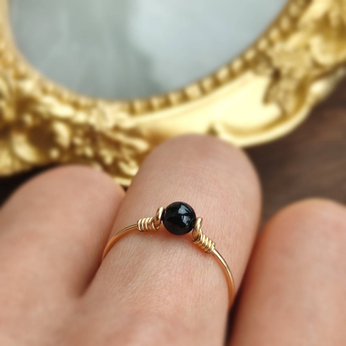 Black Tourmaline Ring