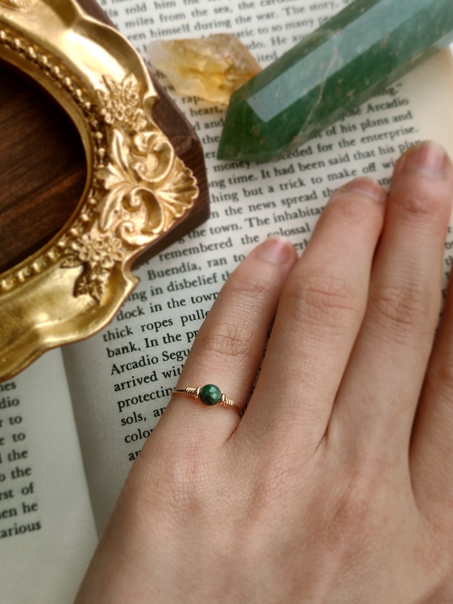Tiny Emerald Ring in 14K Gold Filled