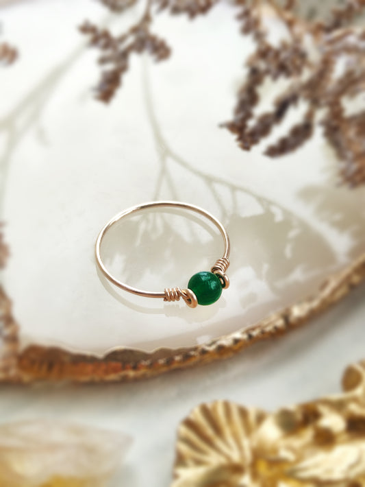 Dark Green Jade Ring