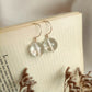Clear Quartz Large Ball Drop Earrings in 14K Gold Filled, Crystal Sphere Dangle Earrings