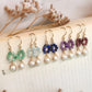CIARA Garnet and Pearl Dangle Earrings