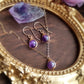 Amethyst Jewelry Set, Necklace and Earrings Set (6mm stone)