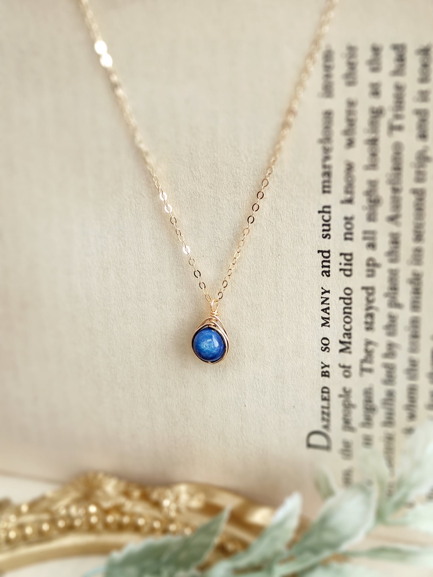 Blue Kyanite Necklace with 6mm stone