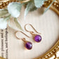 Amethyst Jewelry Set, Necklace and Earrings Set (6mm stone)