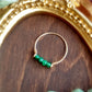 Dainty Raw Green Jade Ring