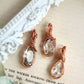 Clear Quartz Pendant with Weave Detail in Solid Copper