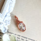 Clear Quartz Pendant with Weave Detail in Solid Copper