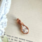 Clear Quartz Pendant with Swirl Detail in Solid Copper