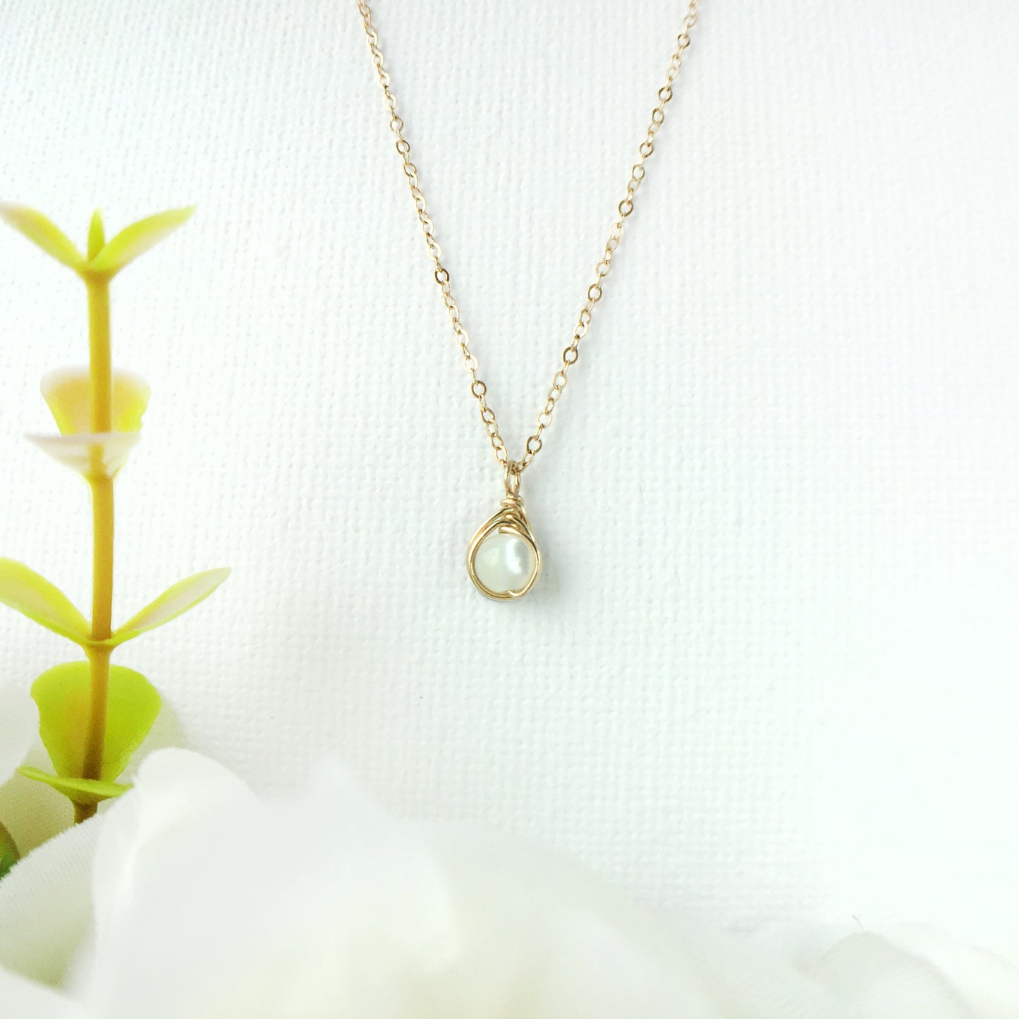 Dainty Mother Of Pearl Necklace