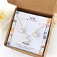 White Pearl Earrings & Necklace Set, Freshwater Pearl Jewelry Set
