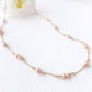 Delicate Rose Gold Pearl Necklace