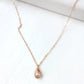 Dainty Pink Pearl Necklace, Rose Gold Freshwater Pearl Necklace