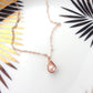Dainty Pink Pearl Necklace, Rose Gold Freshwater Pearl Necklace