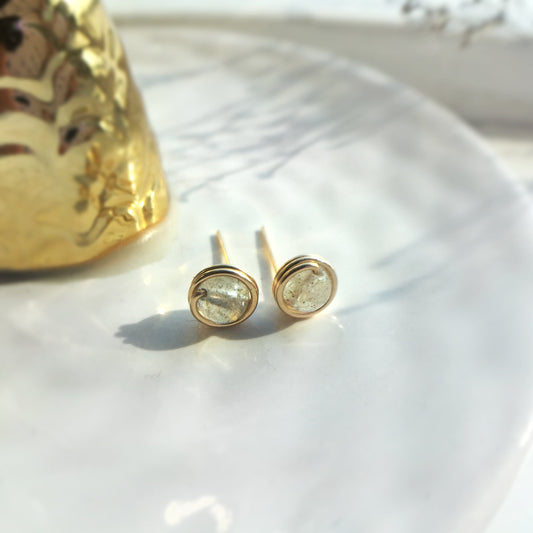 Labradorite Tiny Stud Earrings