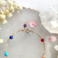 Seven Chakra Healing Gemstone Bracelet, Rainbow Healing Stone Bracelet