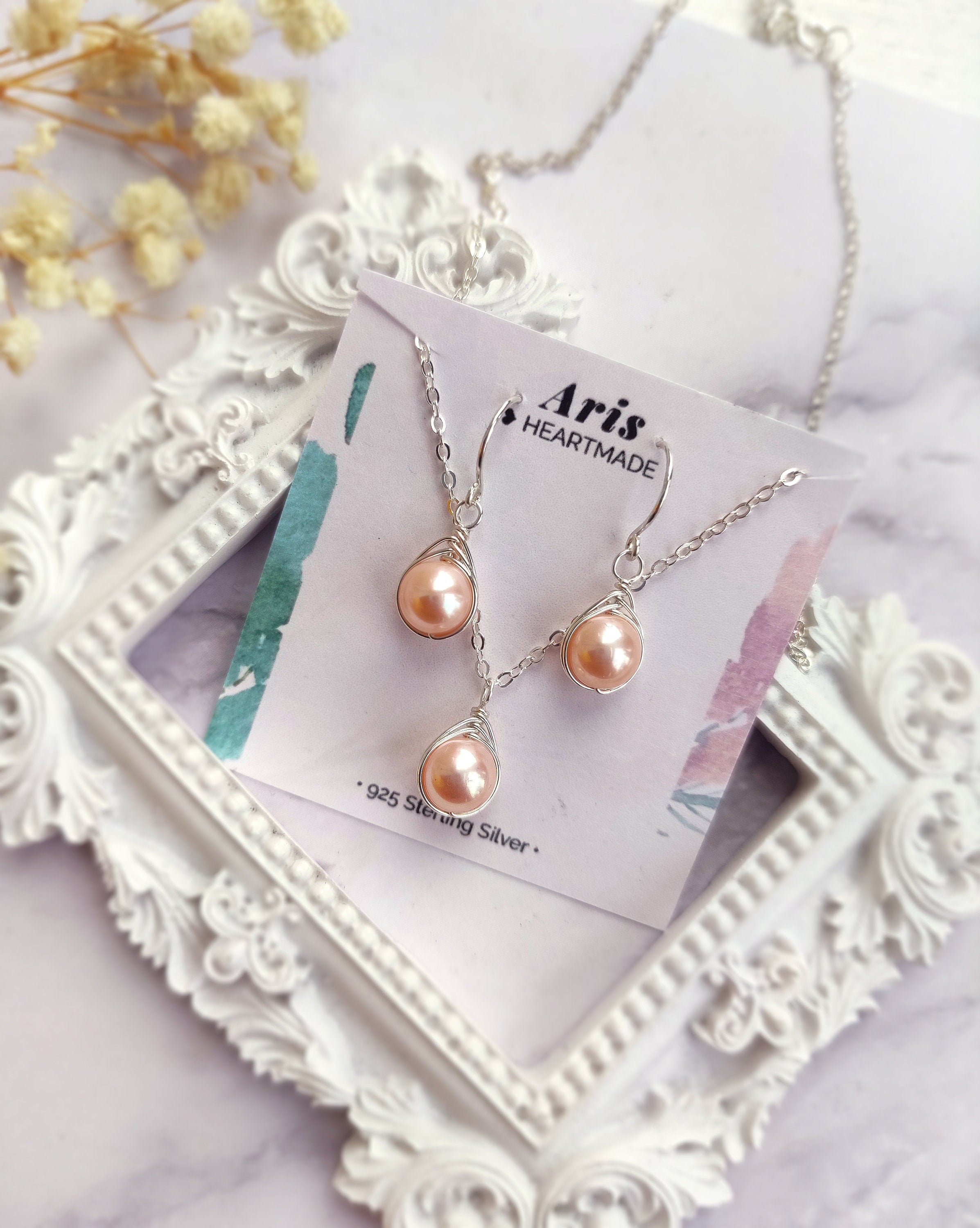 Rose, Silver Or Gold Layered Pearl Necklace By LILY & ROO |  notonthehighstreet.com